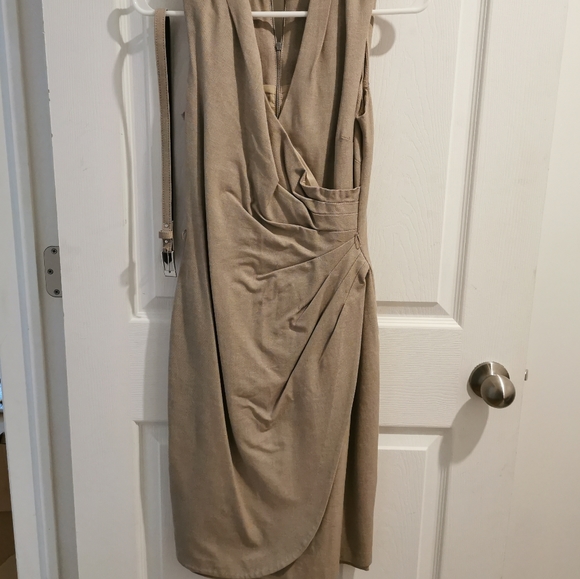 Beige midi dress - Picture 2 of 2